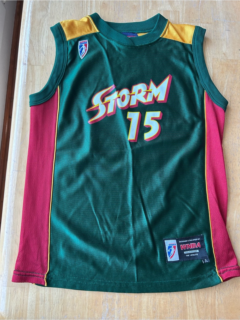 Vintage Seattle Storm WNBA Lauren Jackson #15 jersey youth kid small 6/8 Sonics
